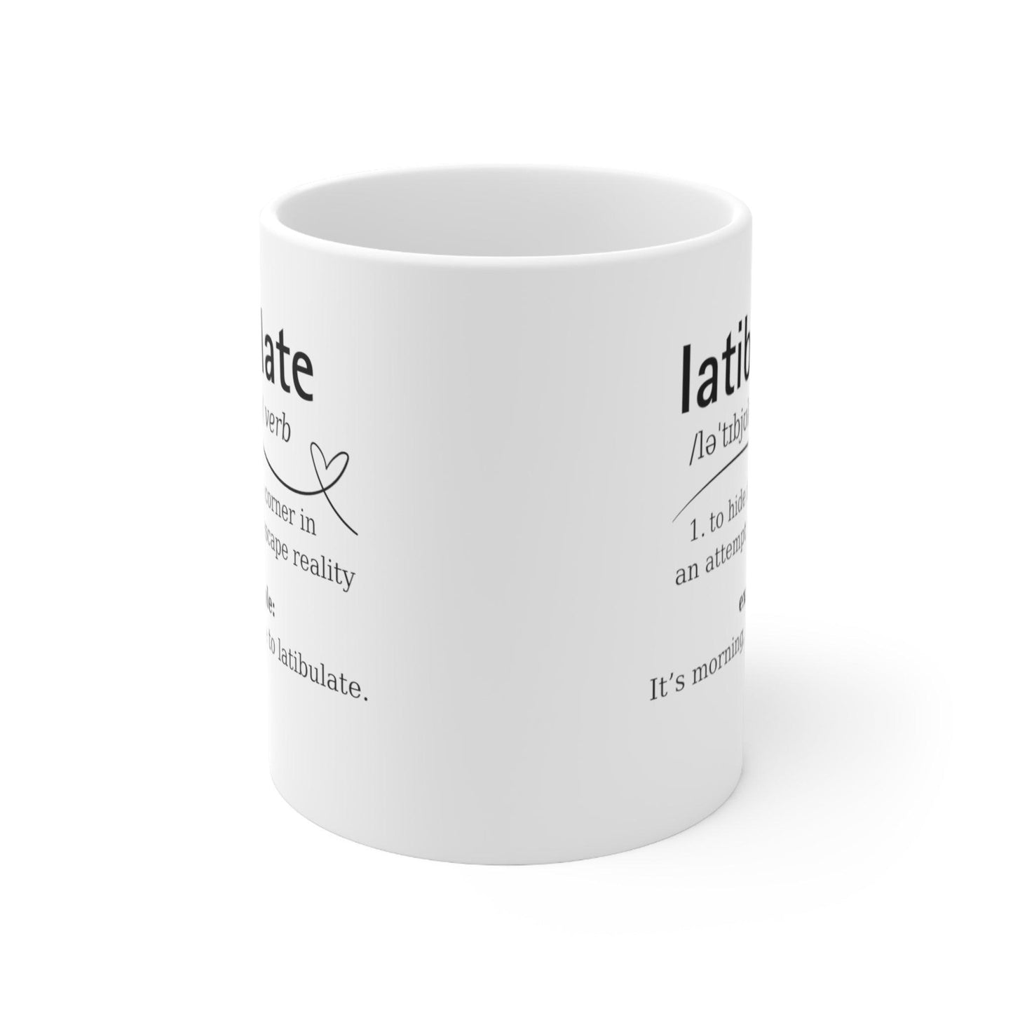 Latibulate Dictionary Mug - Funny ADHD Coffee Cup - Unique Word Lover Gift - Quirky Office Tea Mug - Fidget and Focus