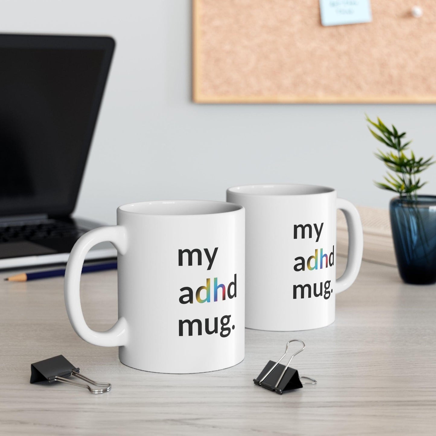 Bold 'My ADHD Mug' - Simple, Impactful Coffee Cup for Everyday Inspiration - Fidget and Focus