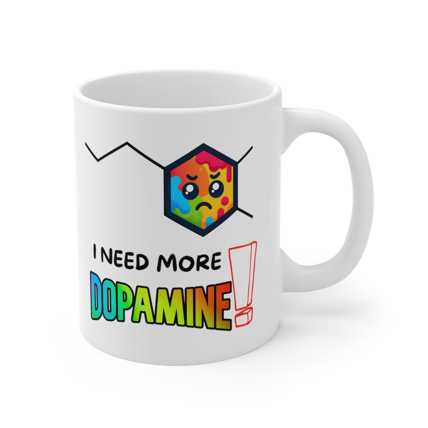 ADHD Dopamine Boost Mug - 'I Need More Dopamine' Humor - Neurodiversity Gift Cup - Fidget and Focus