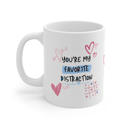 You're My Favorite Distraction - Cosy Valentine's ADHD Mug - Fidget and Focus