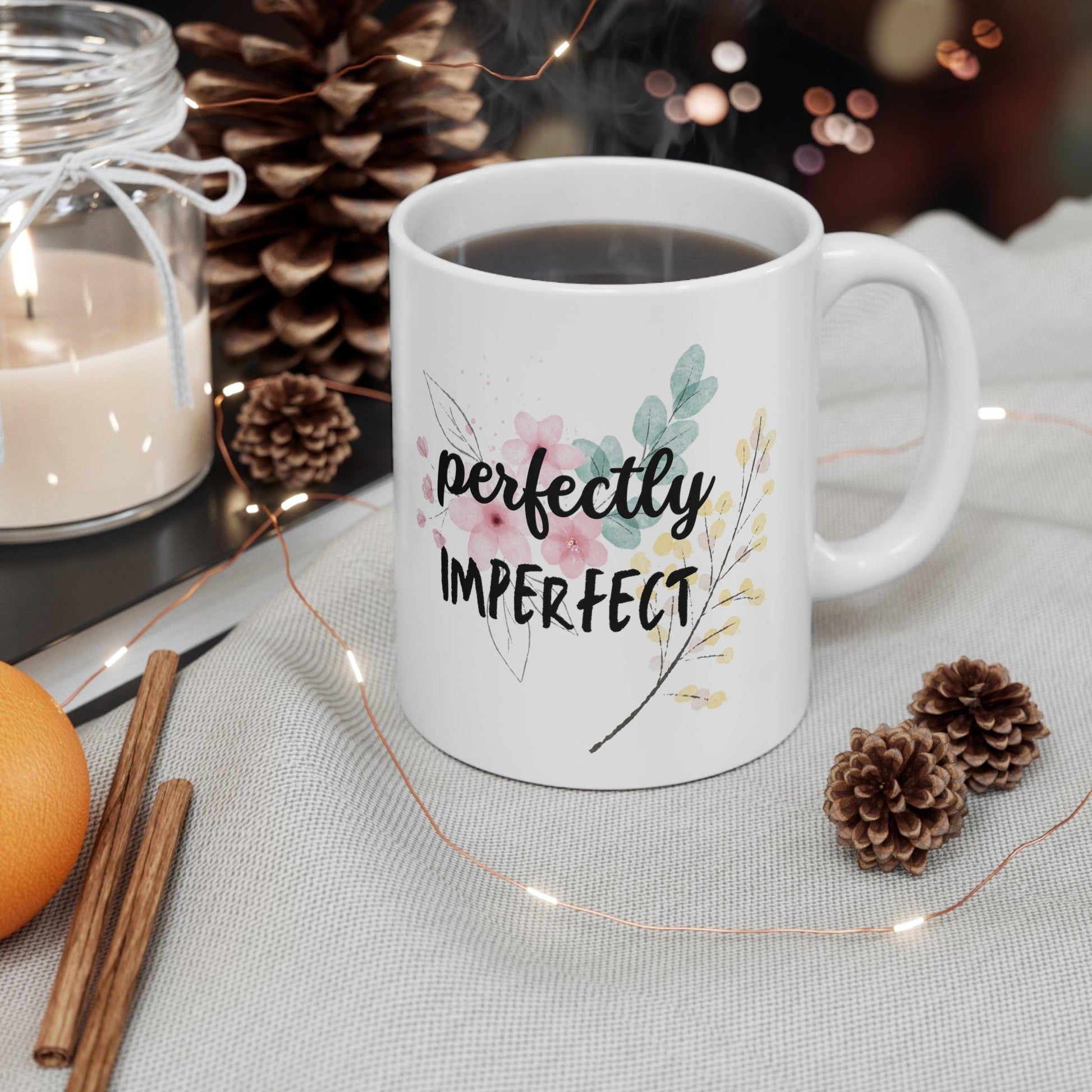 Neurodivergent Mental Health Mug - 'Perfectly Imperfect' Self Care Cup - Fidget and Focus